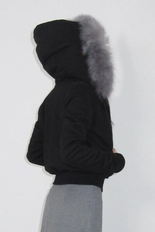 WW | Trim Kapuzen Zip Taille Jacke