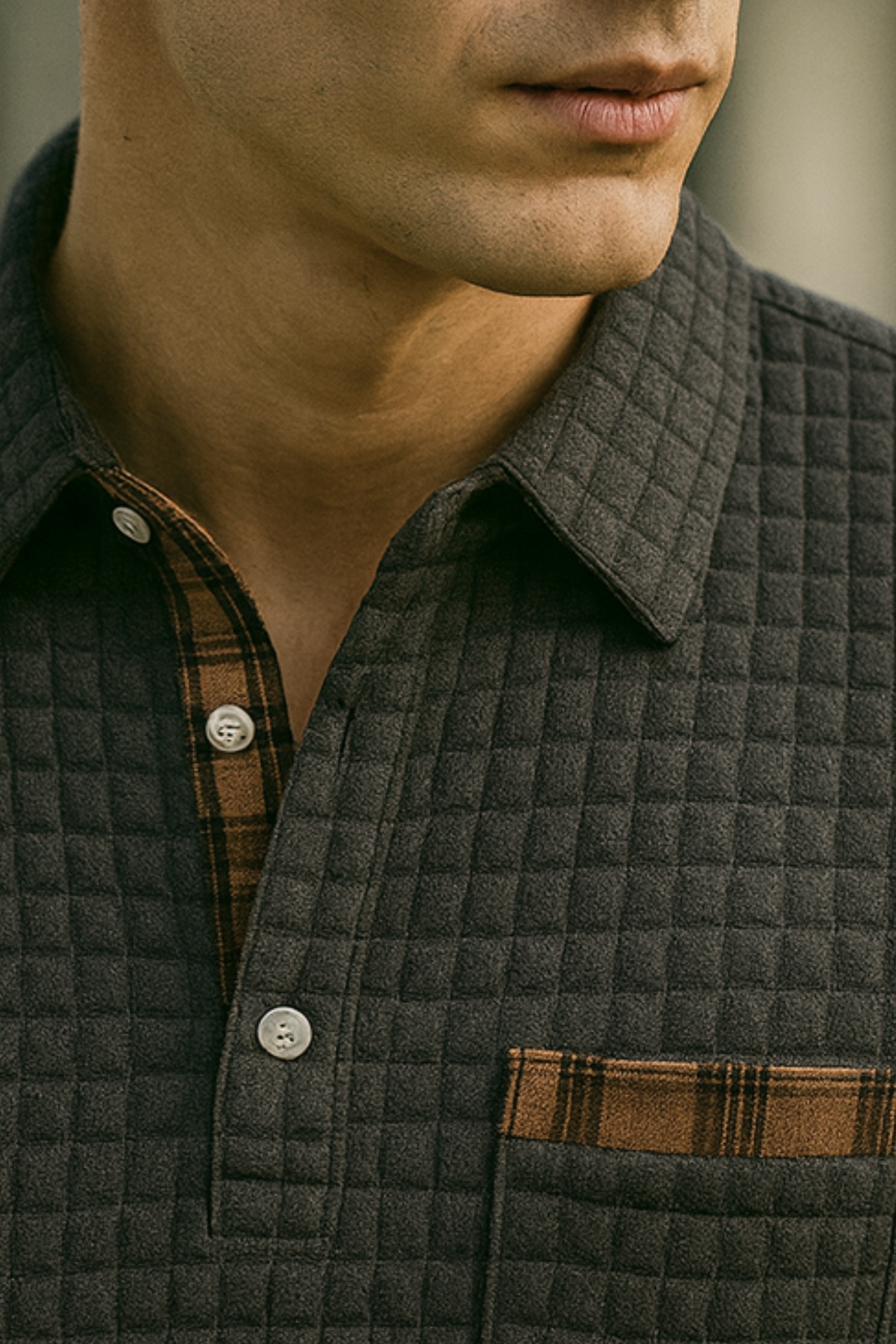 Joven | Diamond Pattern Polo Shirt
