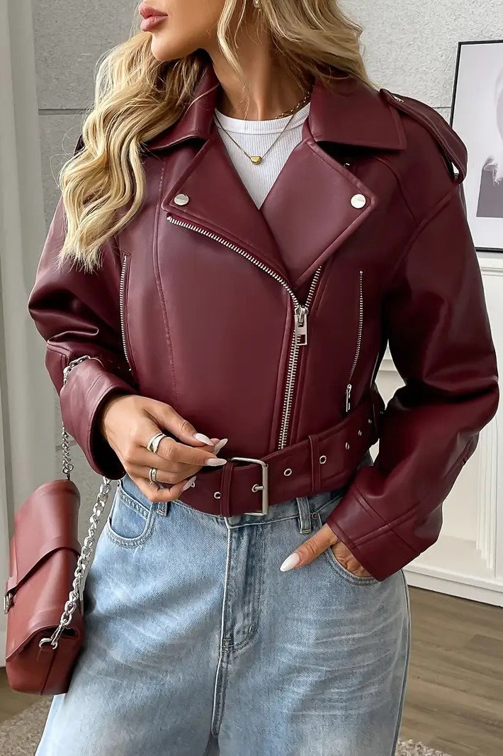 WW | Short leather jacket