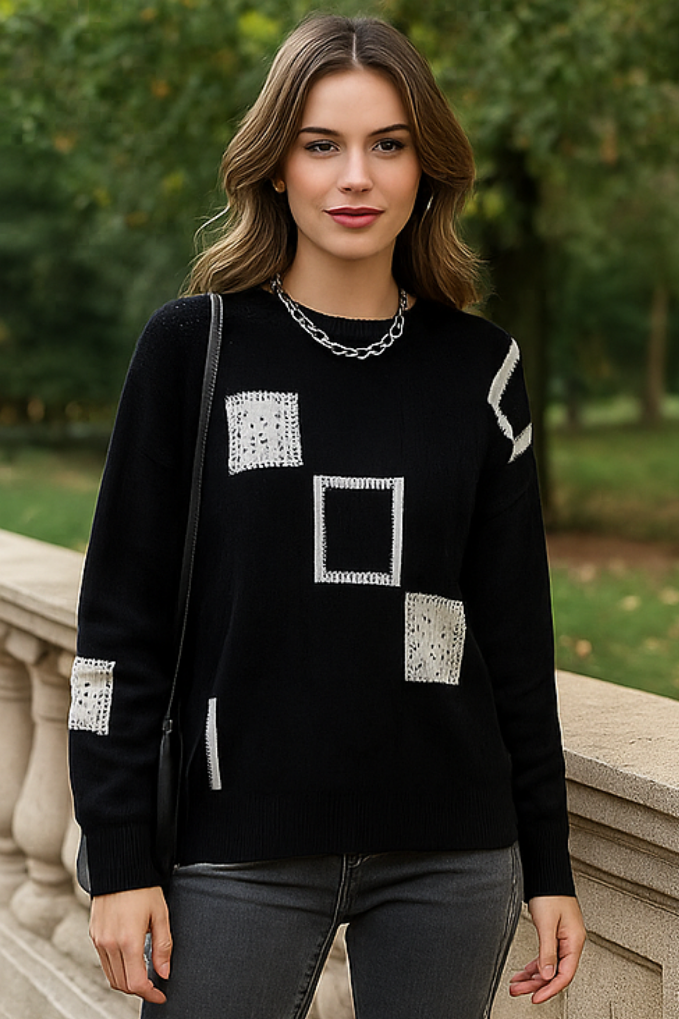 Ayla Knitted Sweater - Black