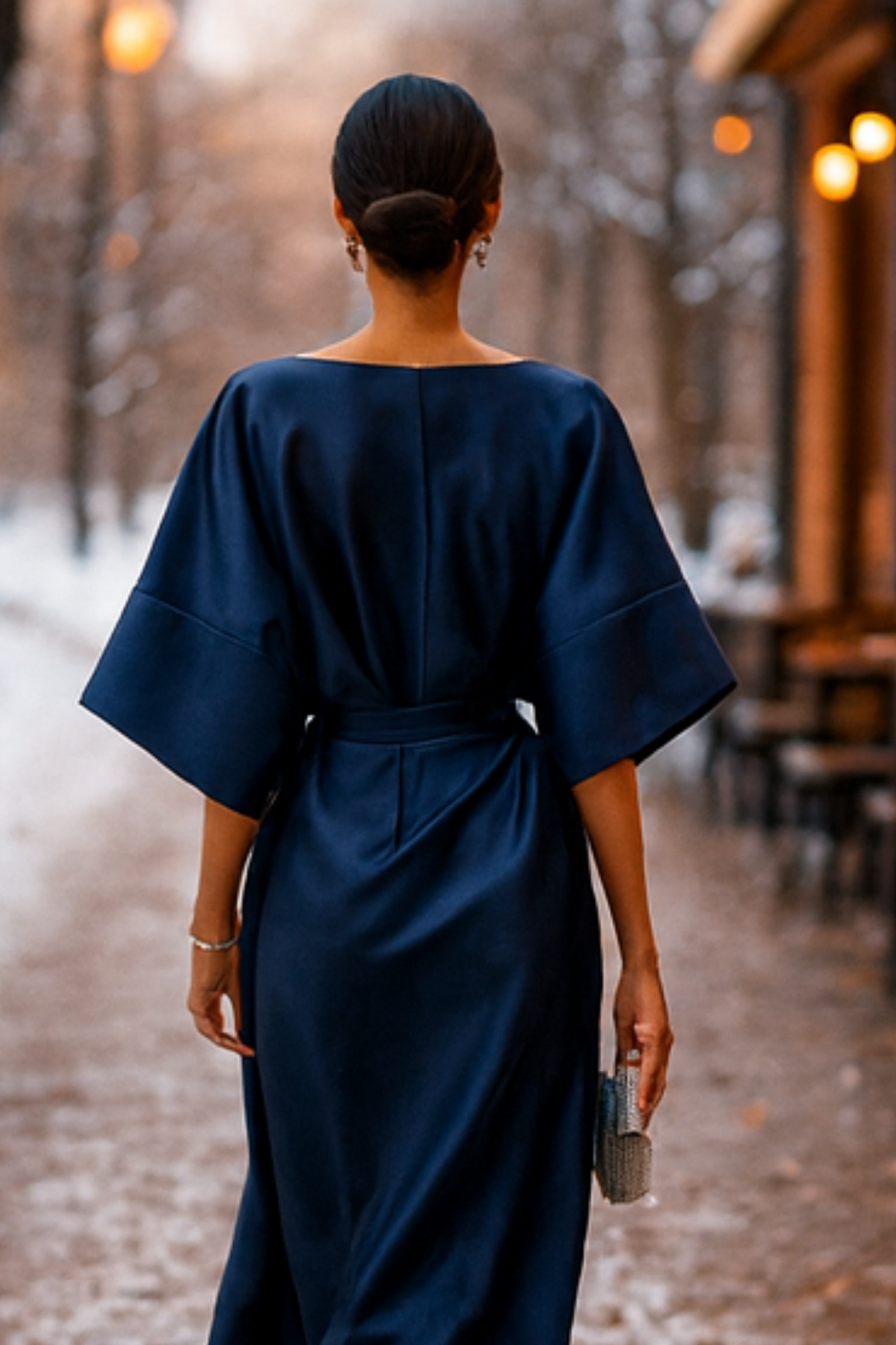 Anne Lange's Evening Gown - Navy Blue