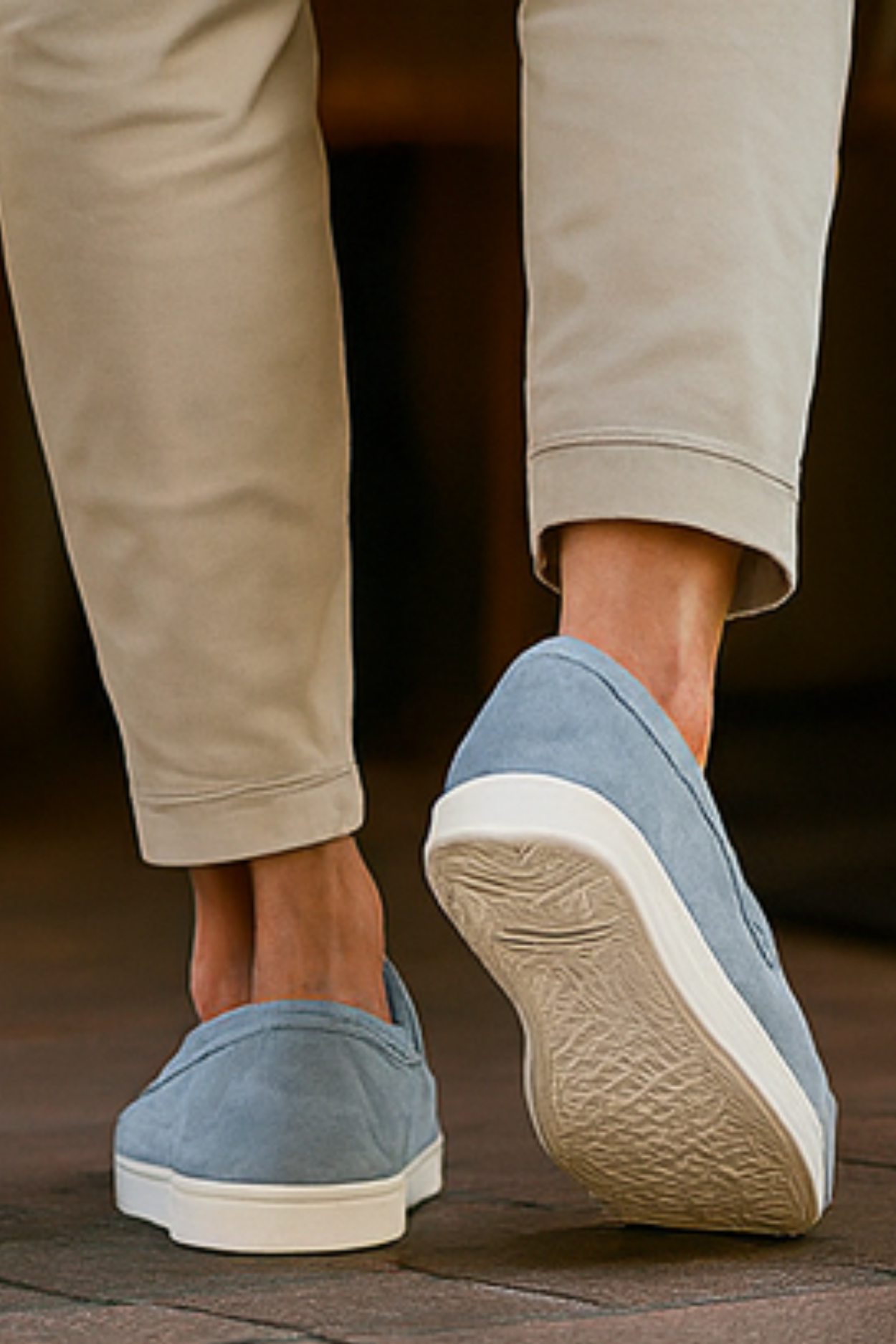 Chase Elegant Suede Loafers - Light Blue
