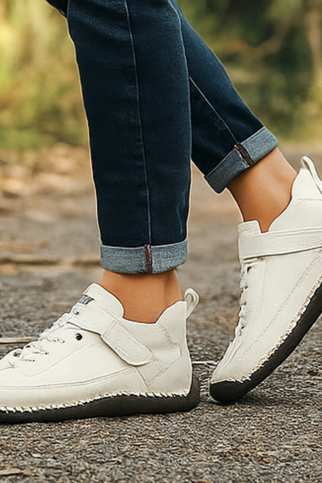 Aleera Sneakers - White (Black Sole)