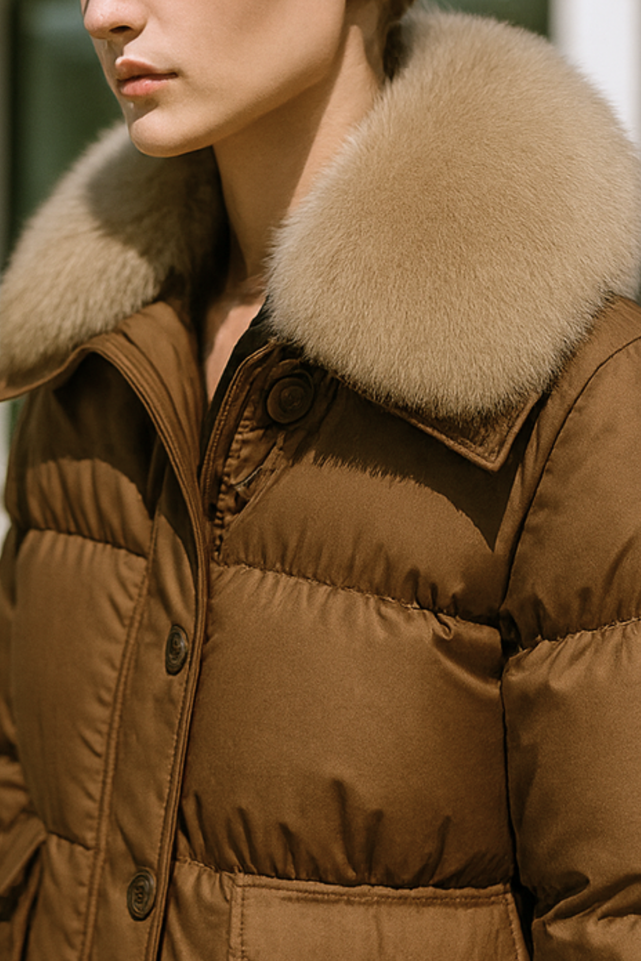 Indila | Jacket with fur collar