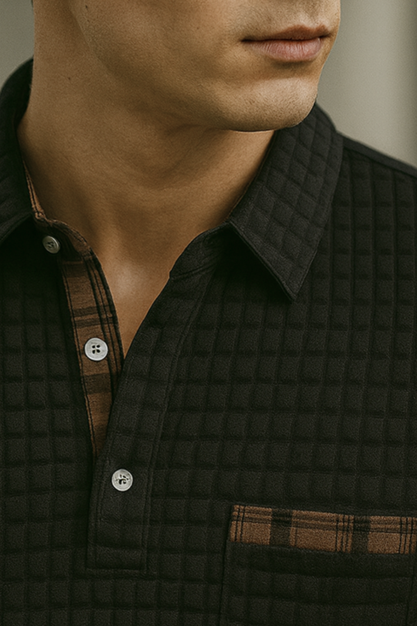 Joven | Diamond Pattern Polo Shirt
