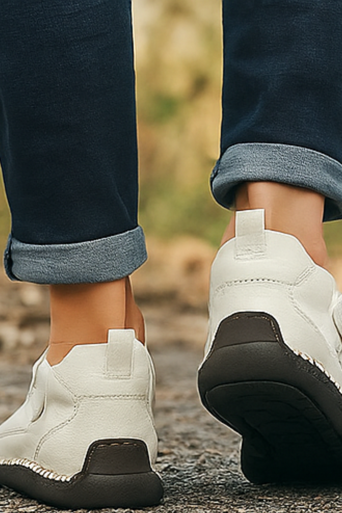 Aleera Sneakers - White (Black Sole)