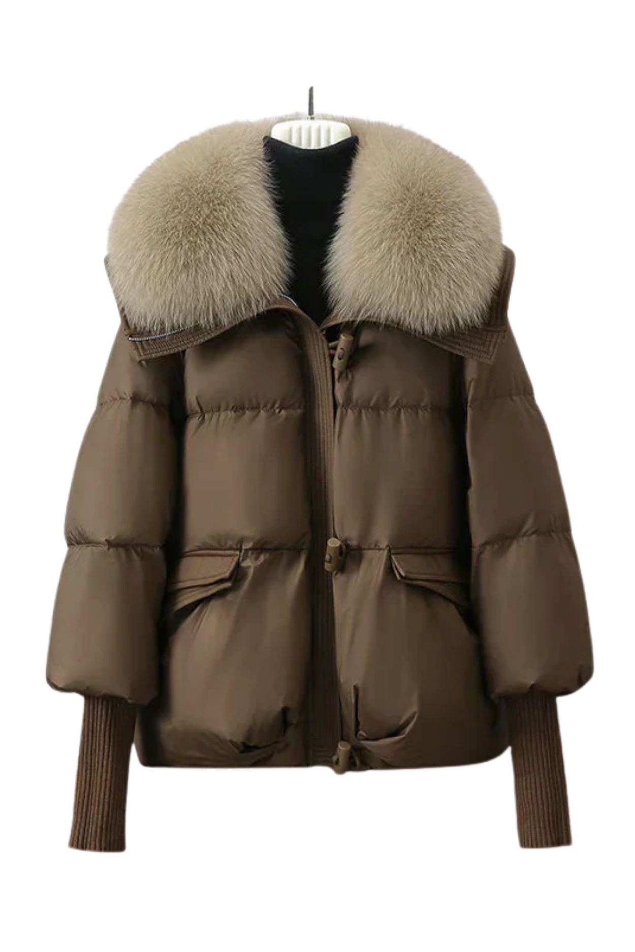 Indila | Jacket with fur collar