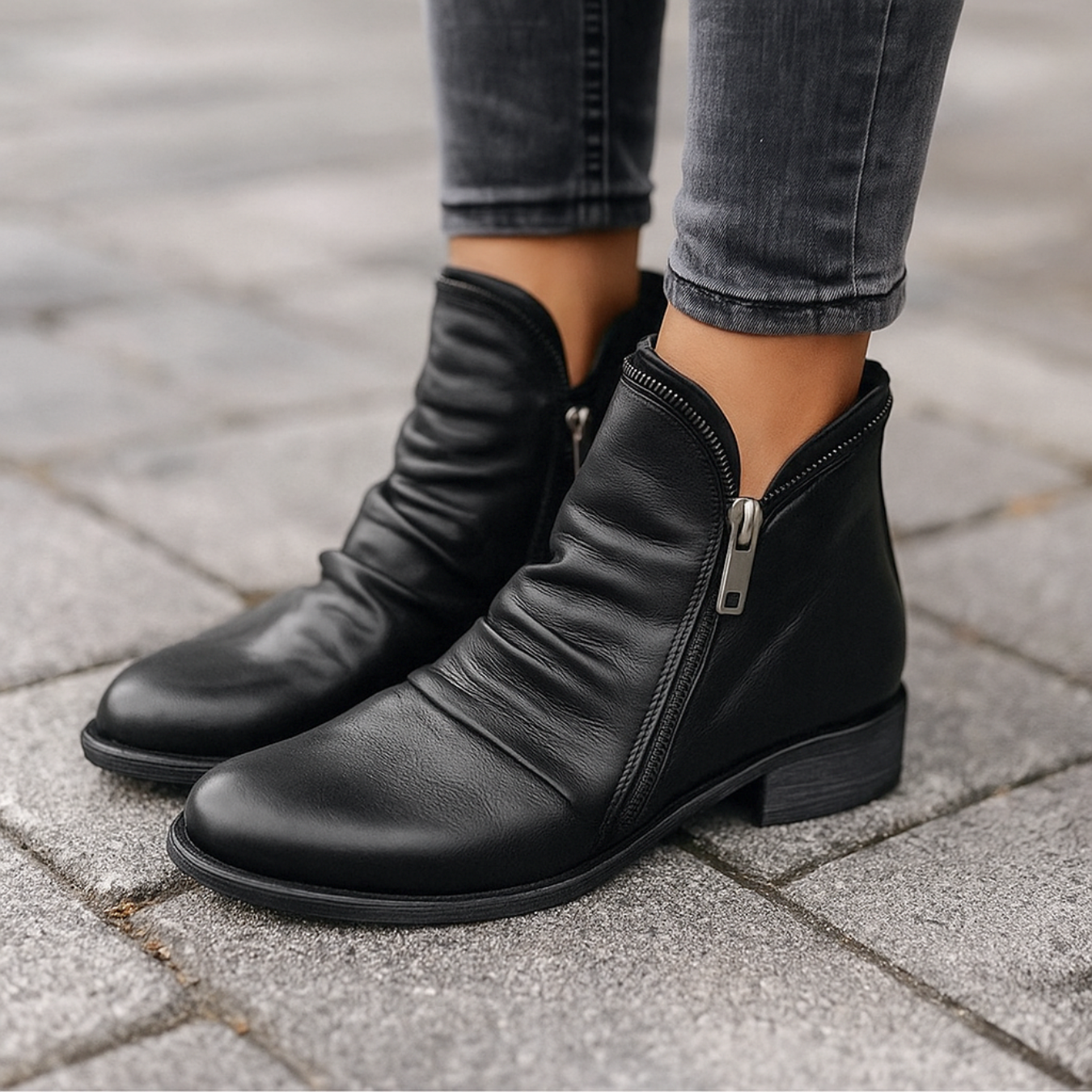 Keisha Orthopedic Ankle Boots - Black