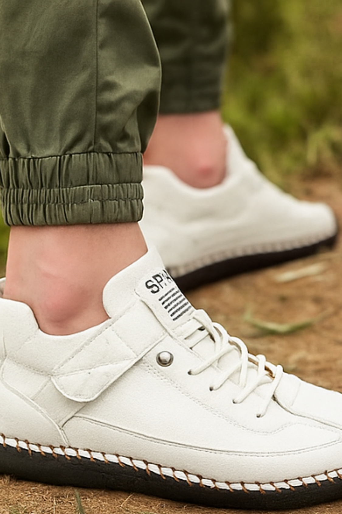 Aleera Sneakers - White (Black Sole)