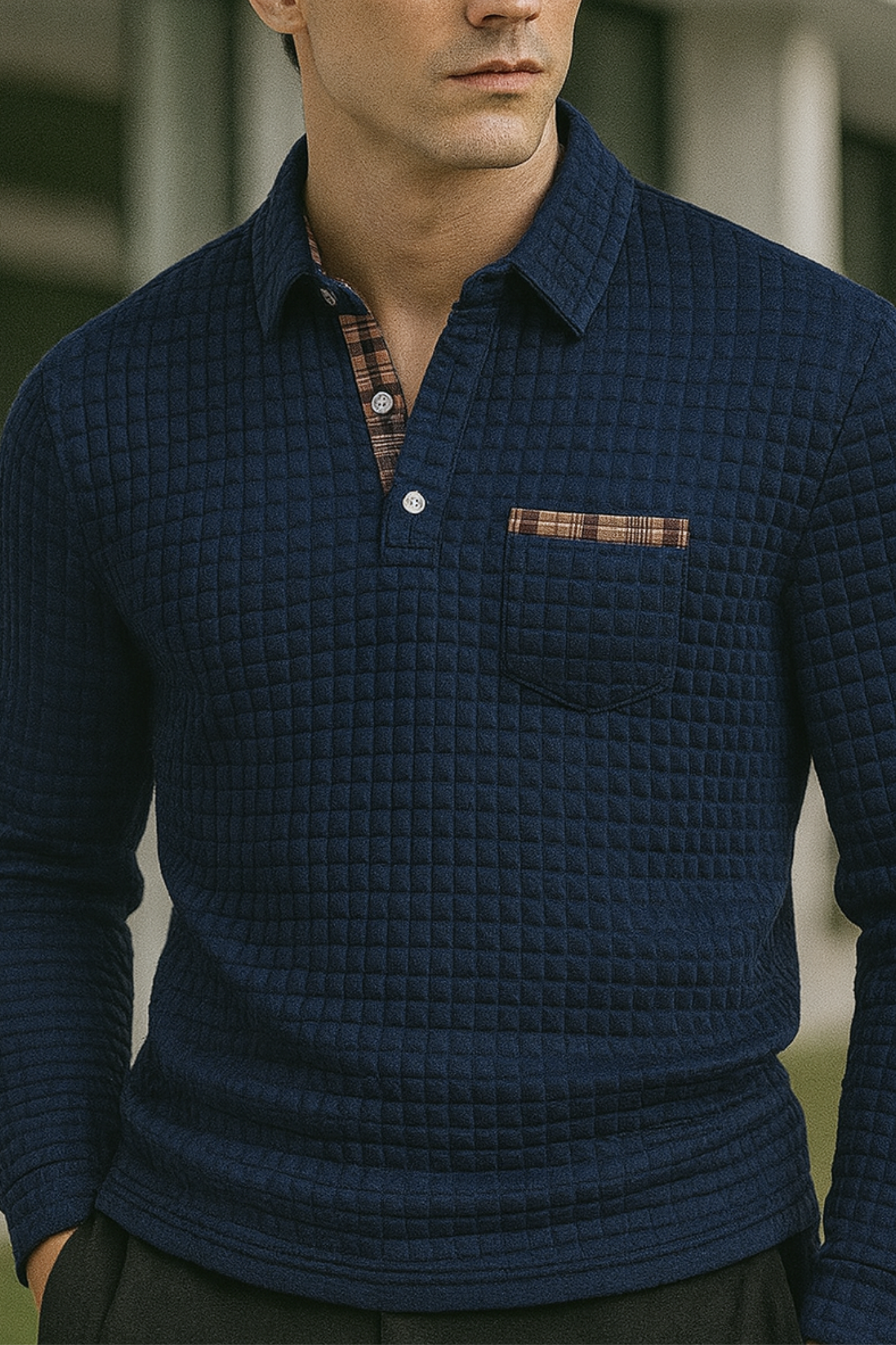 Joven | Diamond Pattern Polo Shirt