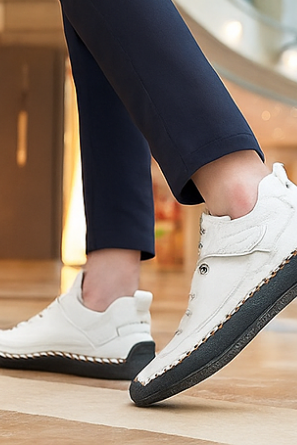 Aleera Sneakers - White (Black Sole)