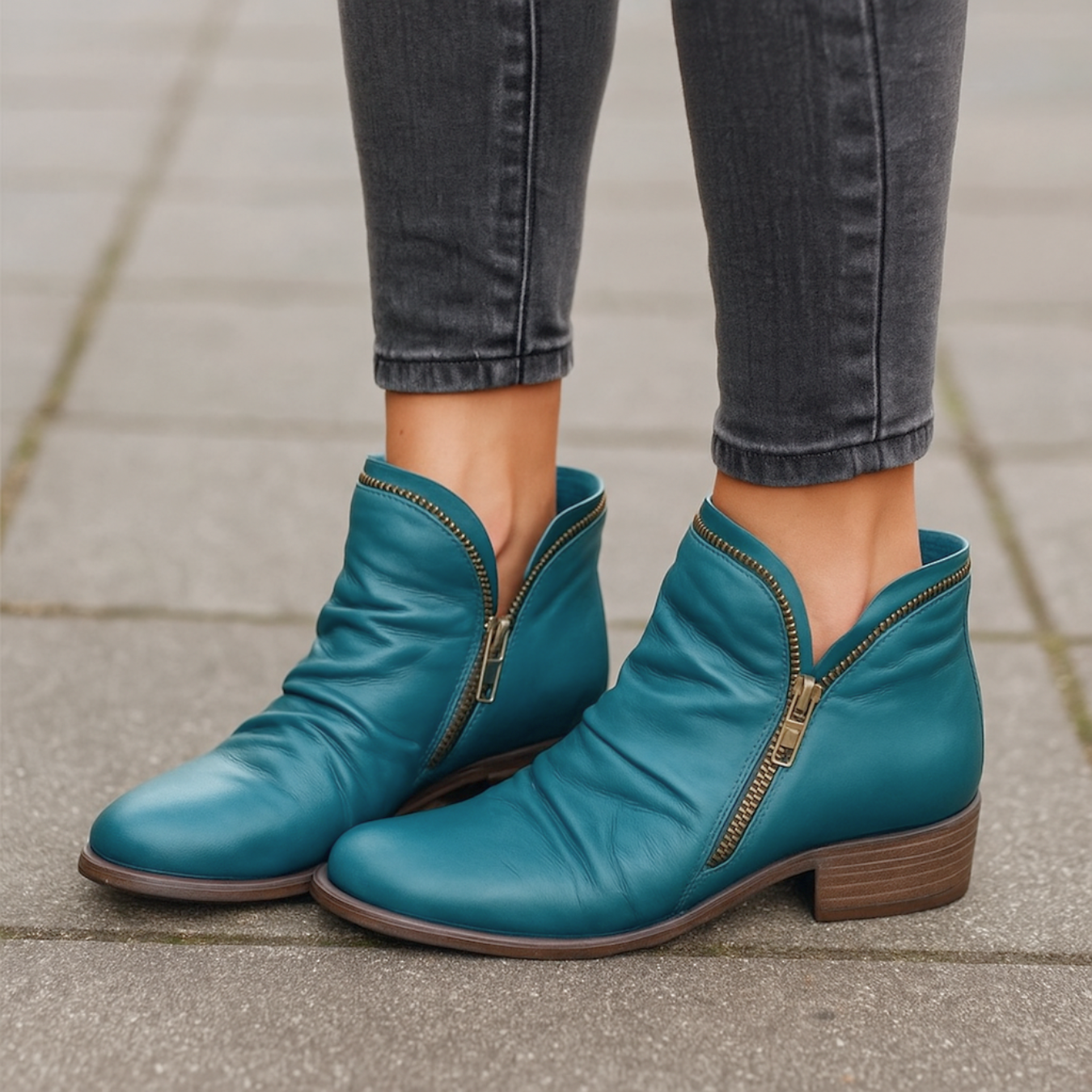 Keisha Orthopedic Ankle Boots - Blue