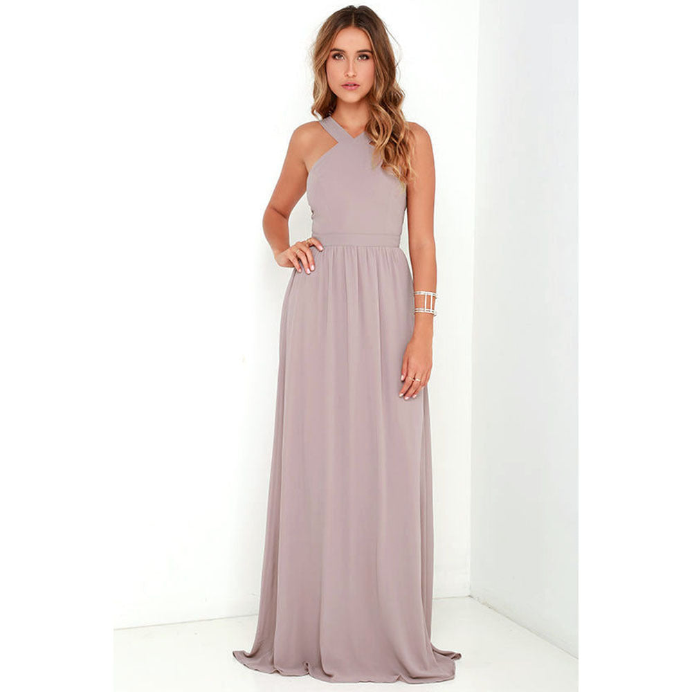Sara – White Midi Dress with Crossover Neckline