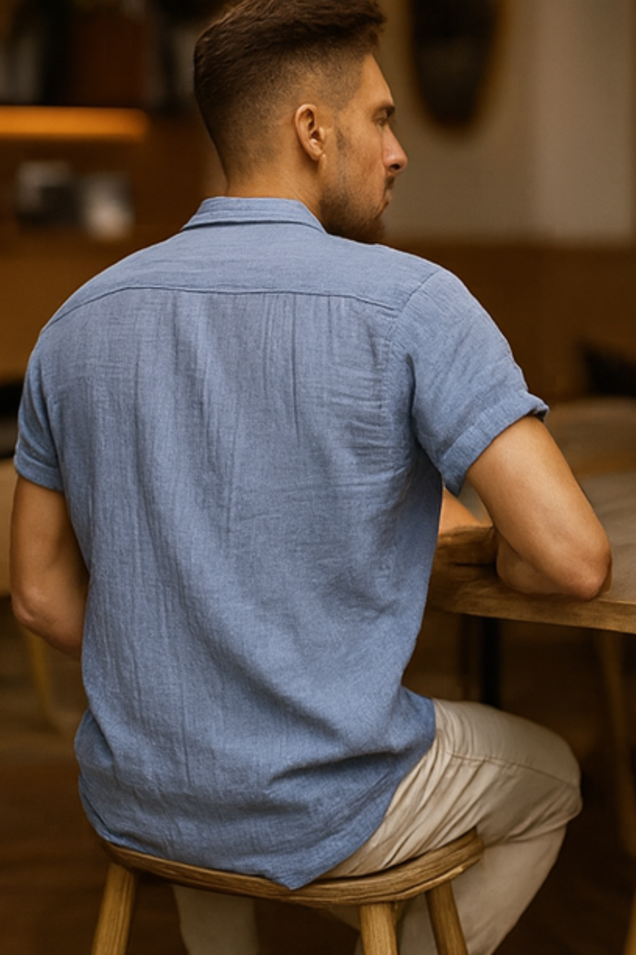 Clifford Linen Shirt - Blue