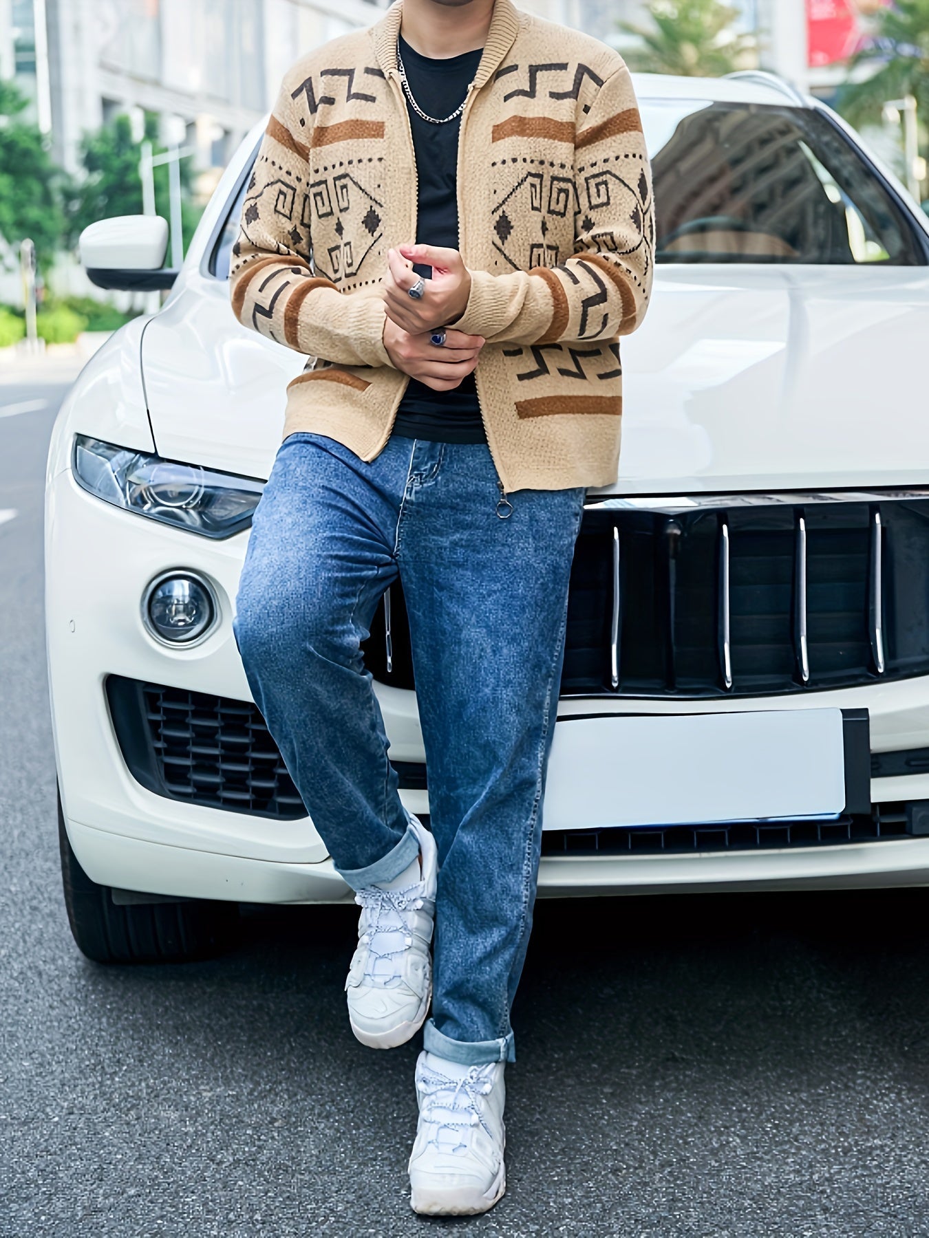 WW | Lässige Herren-Strickjacke mit Reißverschluss