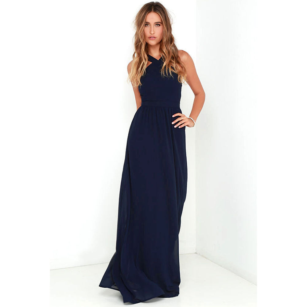 Sara – White Midi Dress with Crossover Neckline