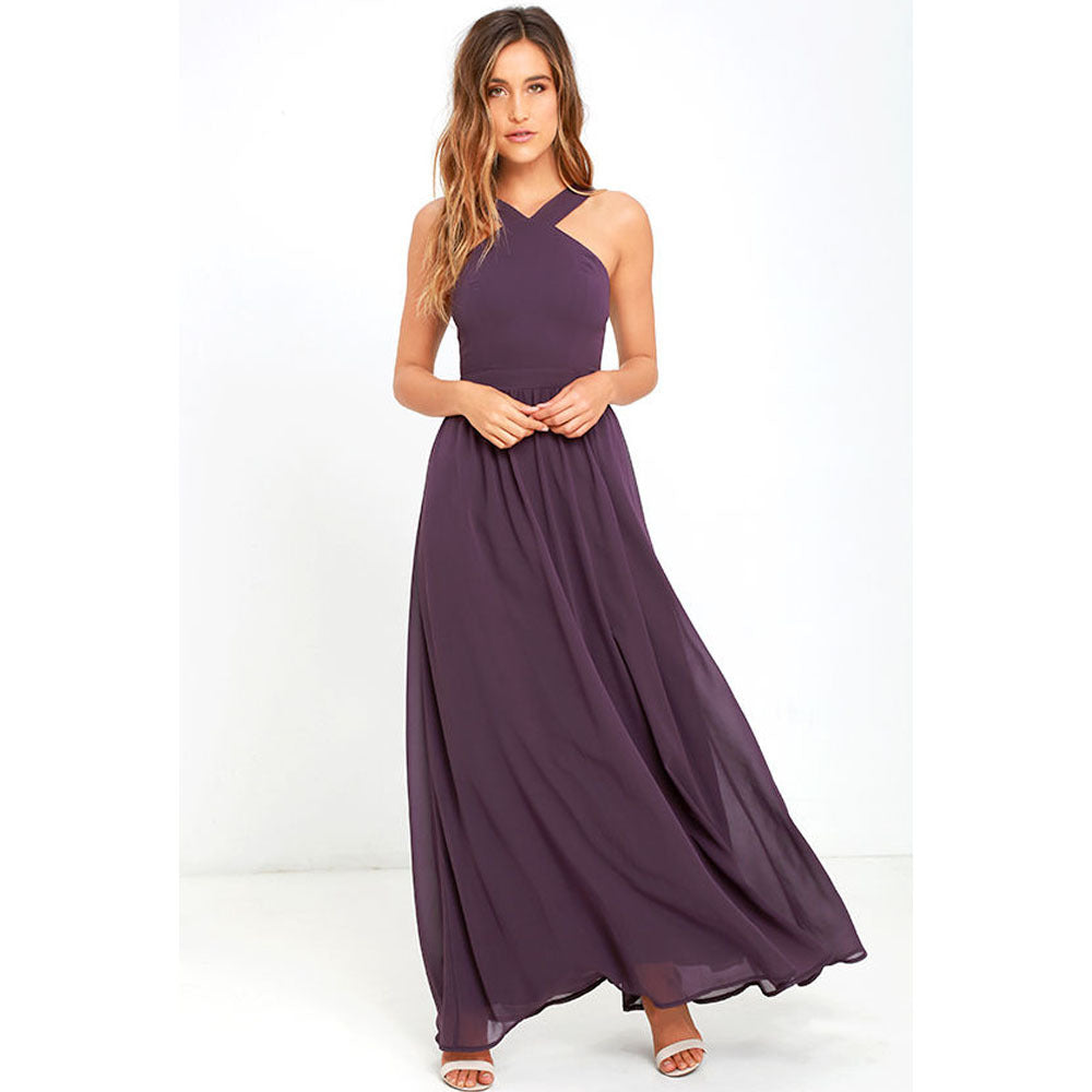 Sara – White Midi Dress with Crossover Neckline