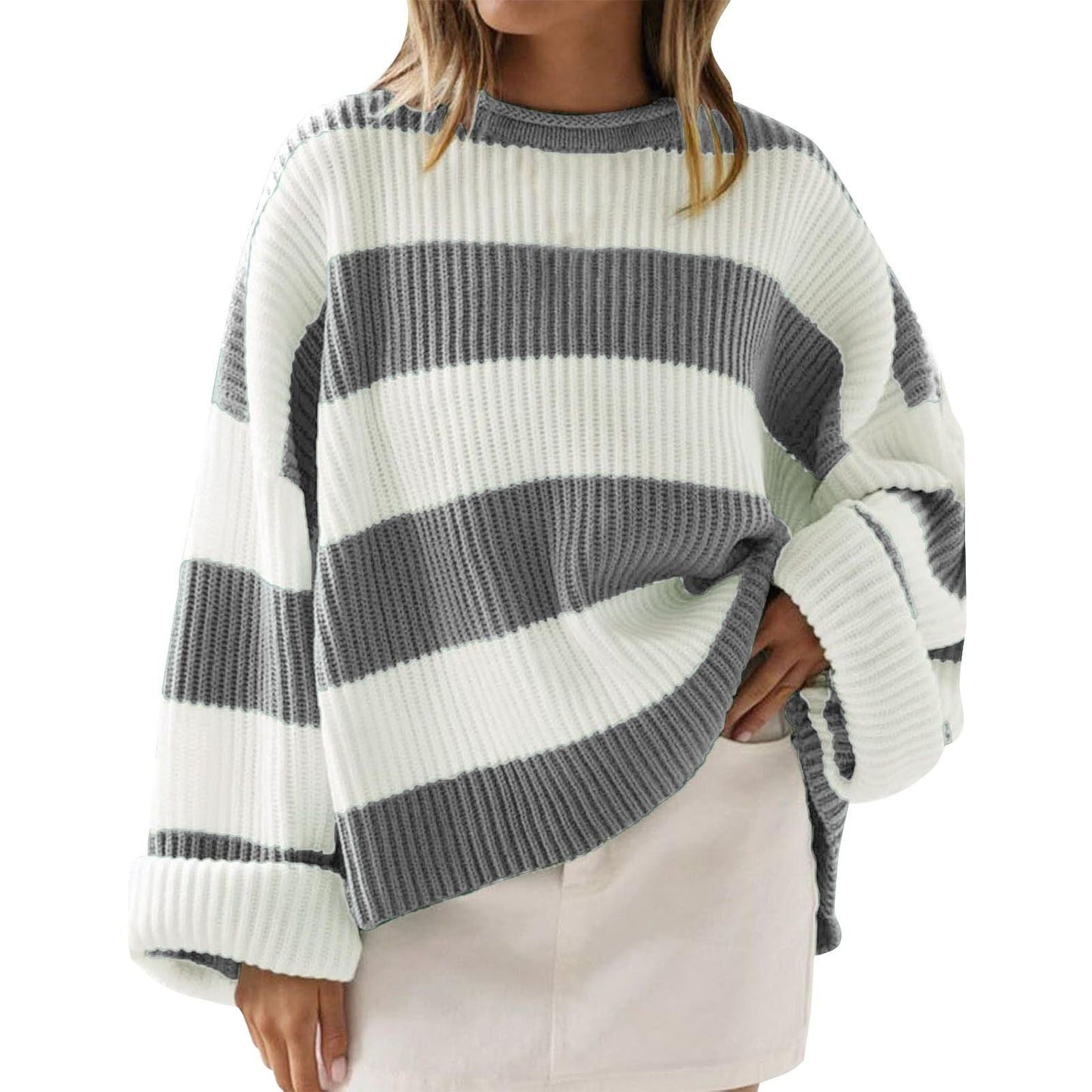 WW | Lässiger gestreifter Pullover für Damen