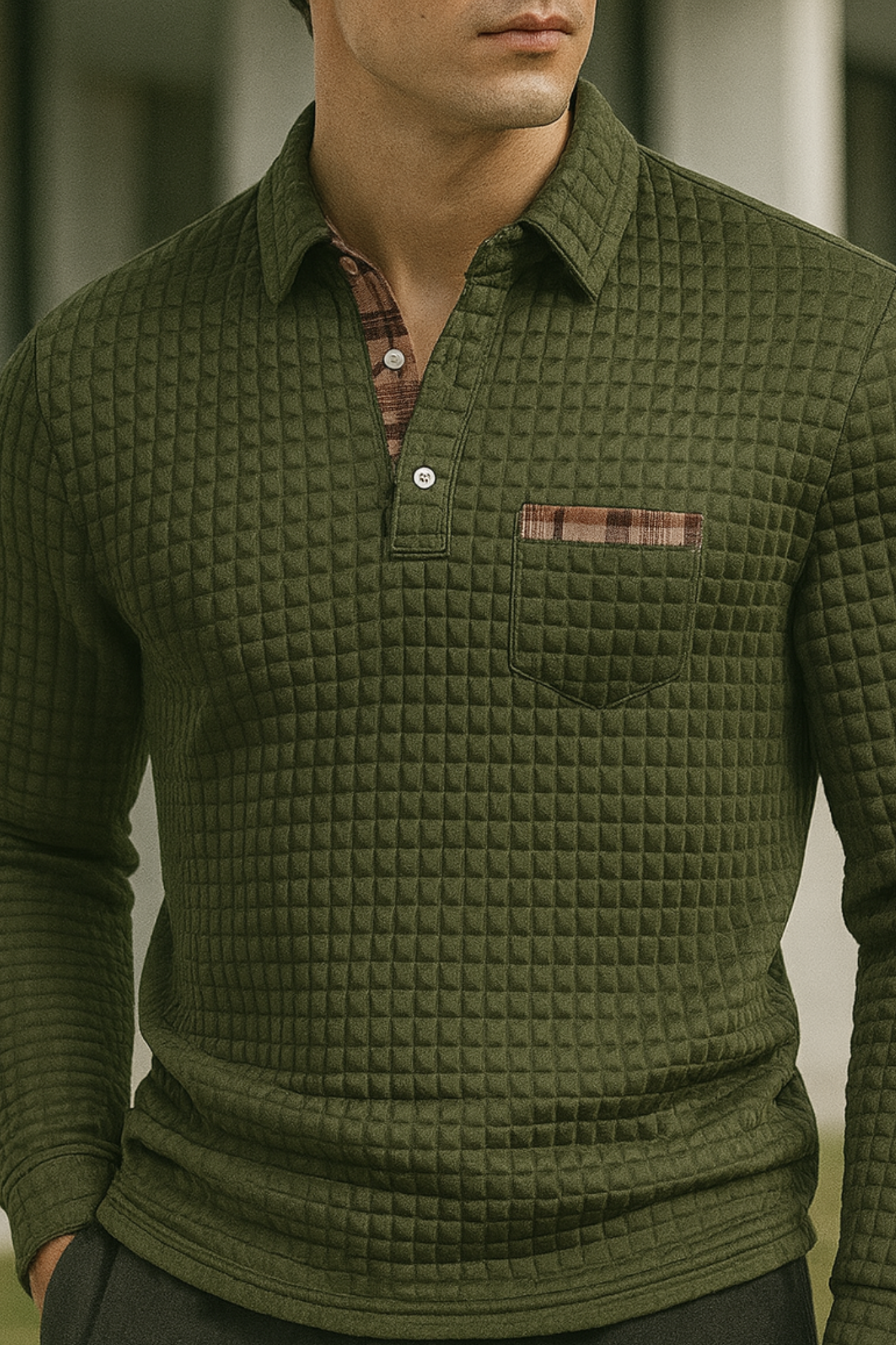 Joven | Diamond Pattern Polo Shirt