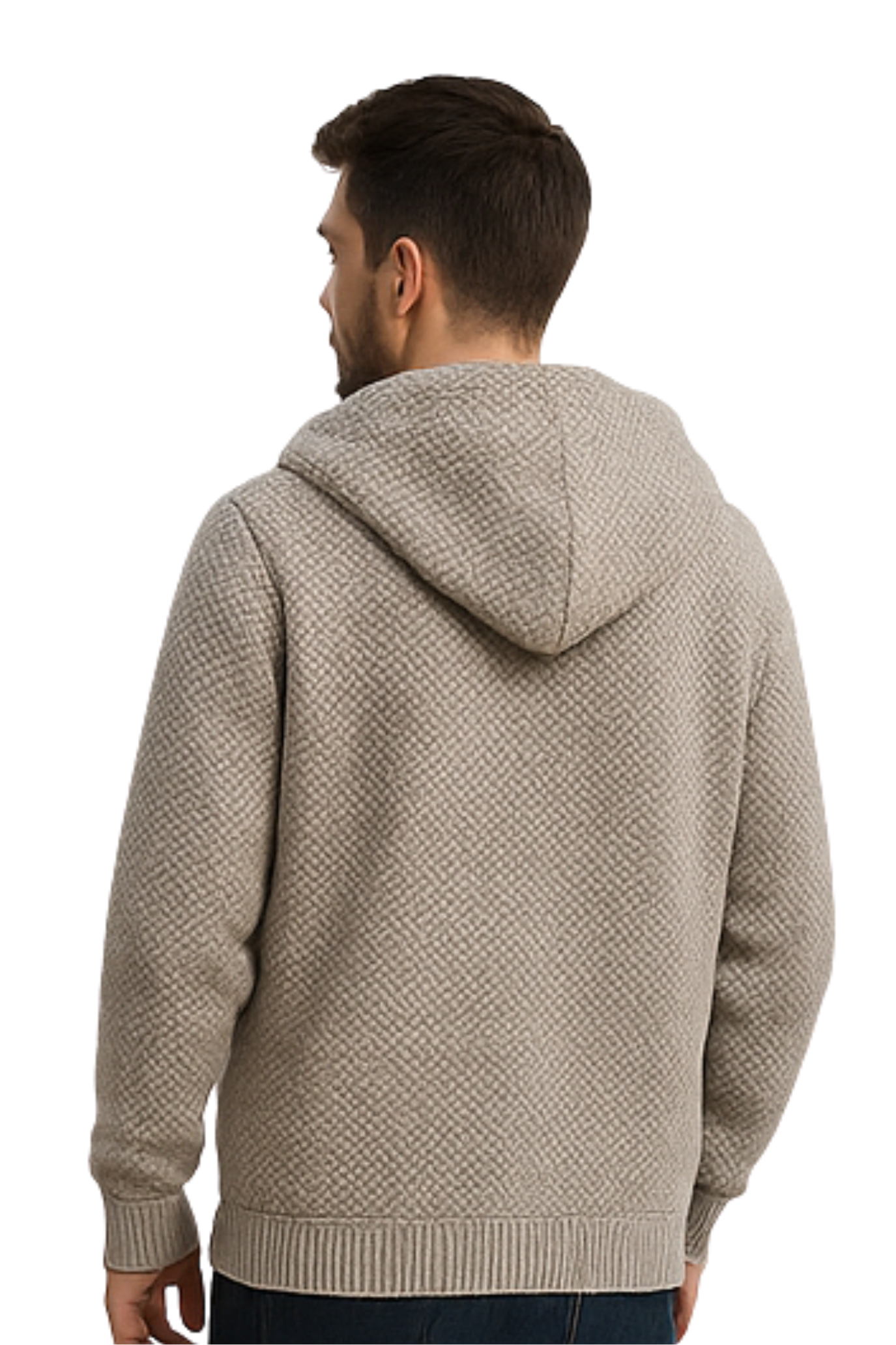 Henry Striped Hoodie - Light Gray