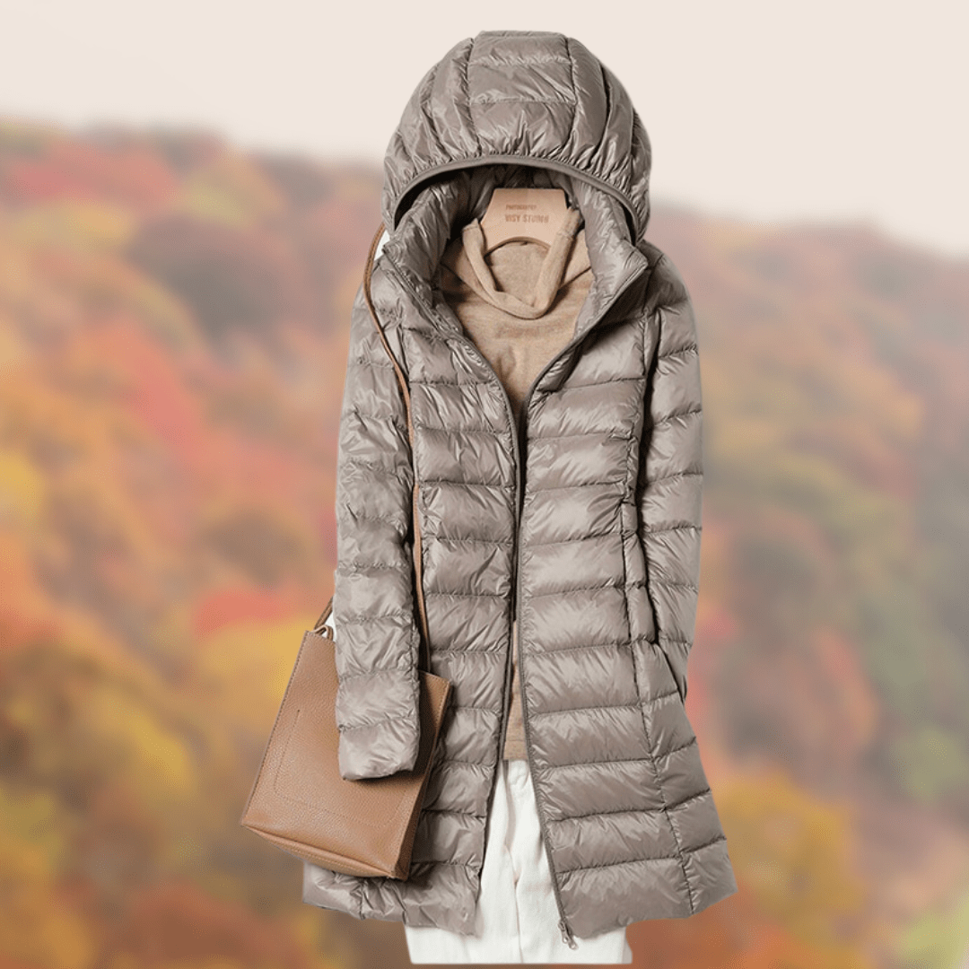 WW | Leichte Pufferjacke mit Kapuze - Warm & Wasserabweisend - Lässige Herbst- & Winteroberbekleidung