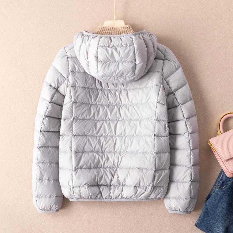 WW | Quilted Jacket Lightweight with Hood Warm Lined Casual Fit