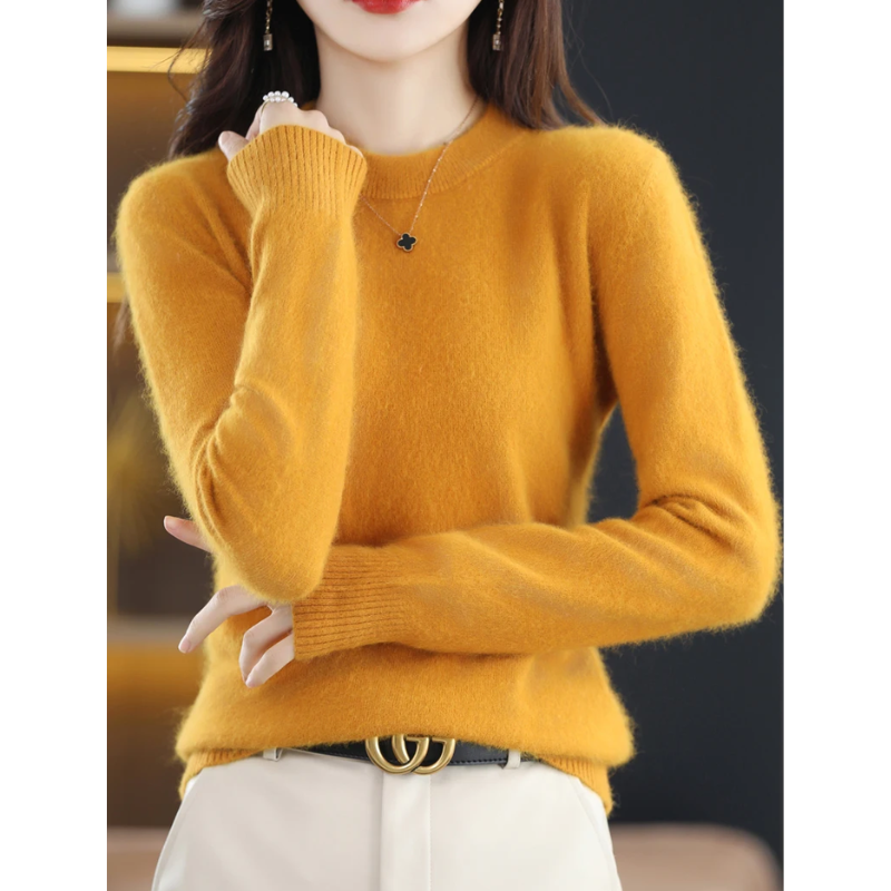 WW | Women's Cashmere Sweater Luxurious Crew Neck, Soft & Fashionable