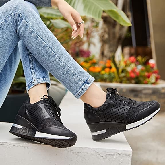 WW | Orthopädische Turnschuhe mit hohem Absatz und Keilabsatz