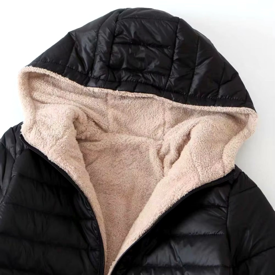 WW | Elegant long black coat for winter