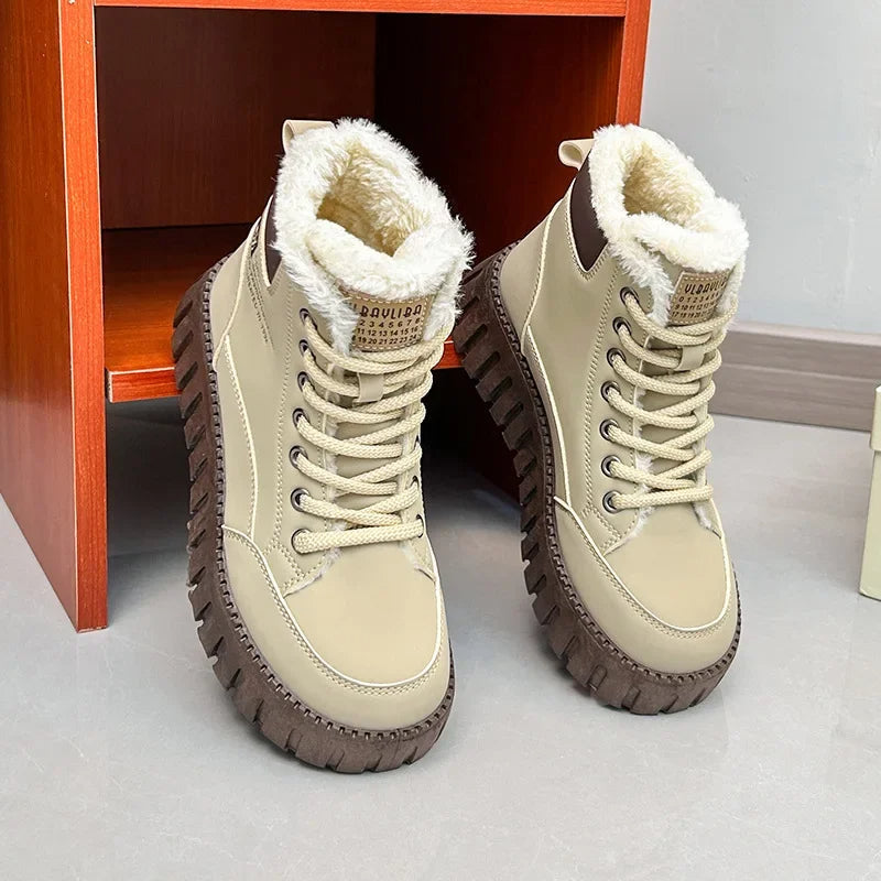WW | Damen High Top Dicksohlen Plus Fleece Martin Stiefel