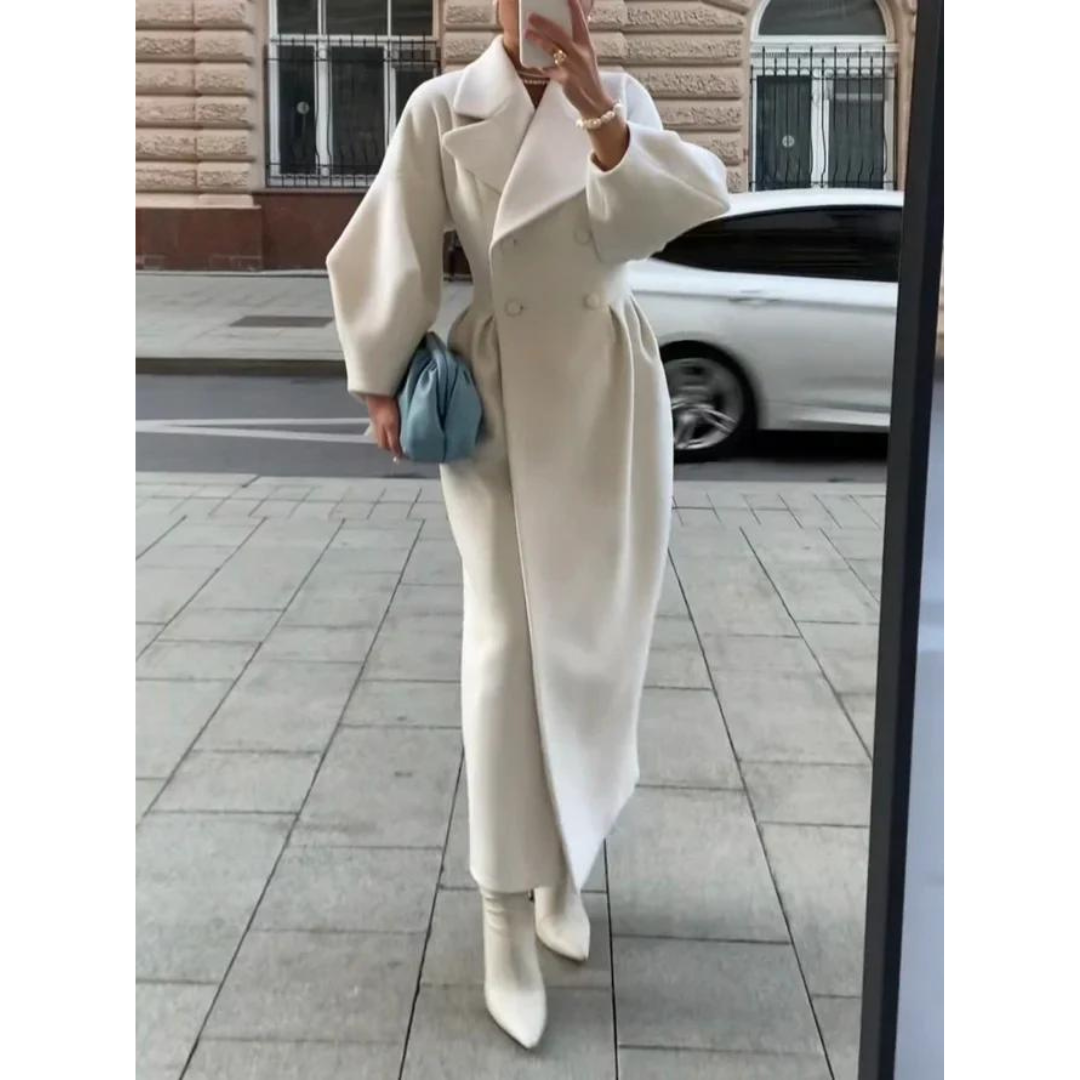 WW | Trenchcoat Wollmischung Doppelreihig Langer Und Eleganter Schnitt