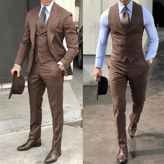 WW | 3-Piece Slim Fit Wool Blend Classic Formal Style