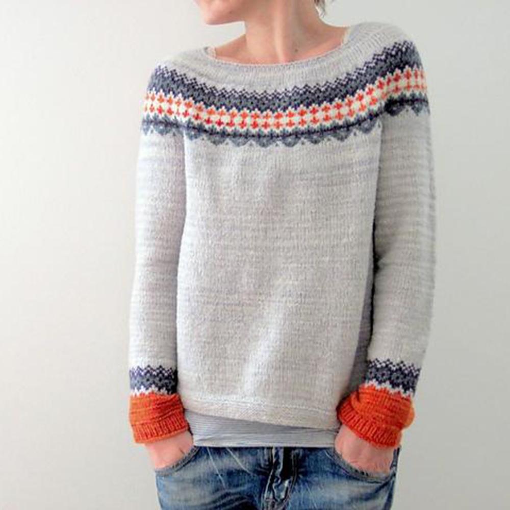 WW | Elegant chic boat neck sweater for autumn-winter