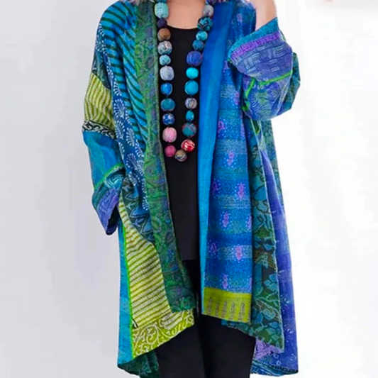 WW | Boho Fall Jacket with Colorful Pattern