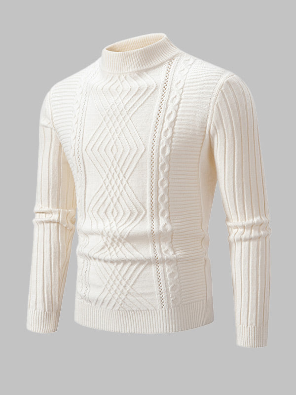 WW | Men's Designer Slim Fit Stand-Up Collar Sweater