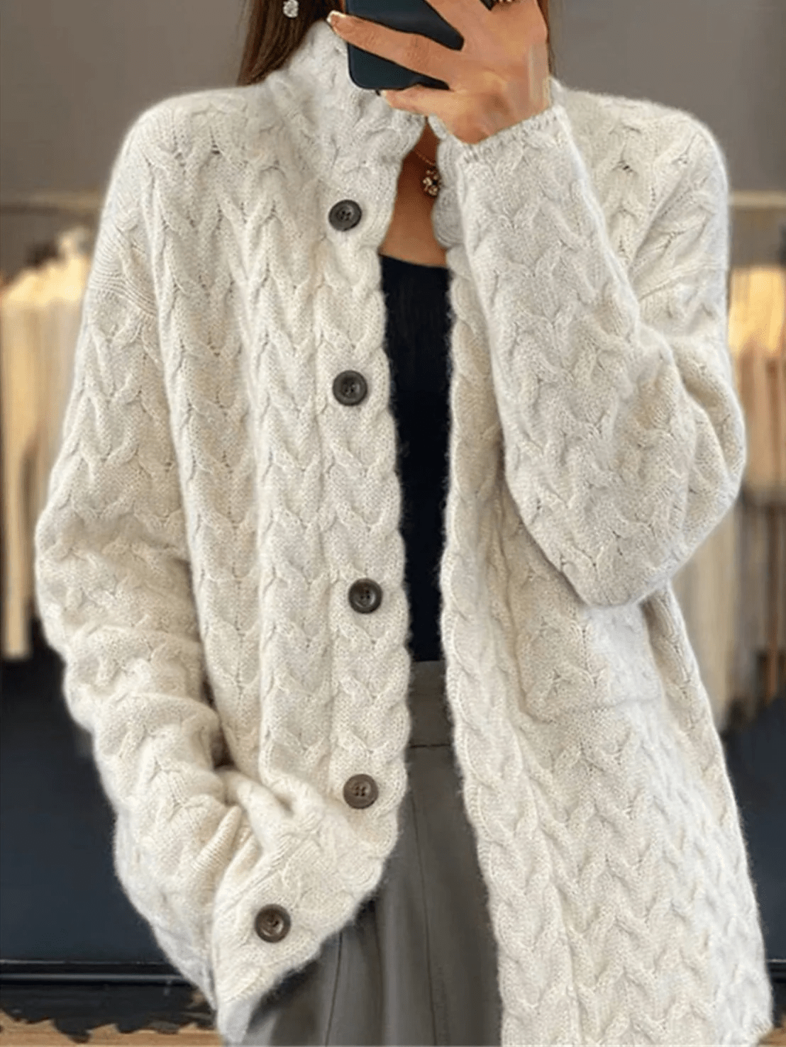 WW | Leichter Strick Cardigan Für Einen Entspannten Alltagsstil Für Frauen