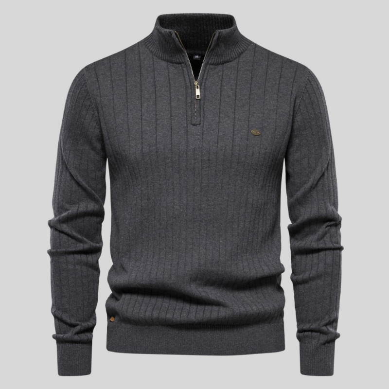 WW | Halb-Zip Ripp Herrenpullover