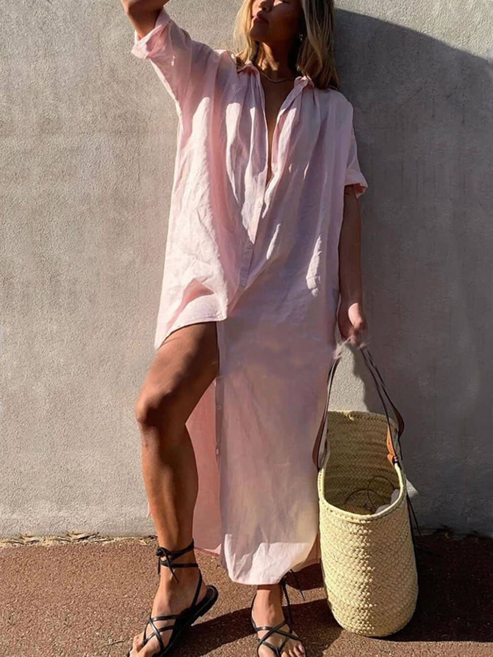 Jillian – Relaxed Shirt Maxi Dress