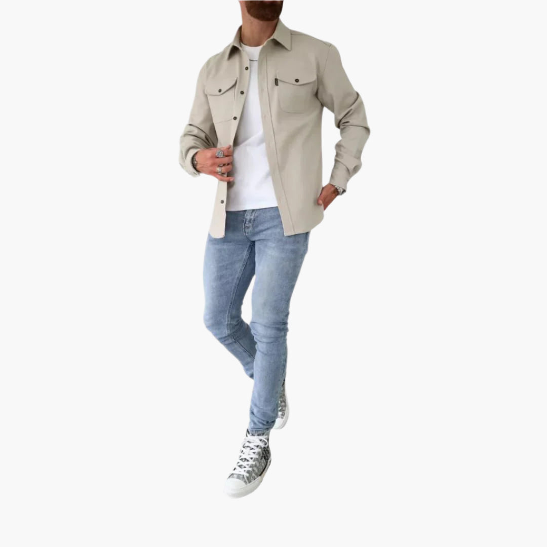 WW | Overshirt Jacke - Modernes Button-Through Hemdjacke für Freizeit und Business