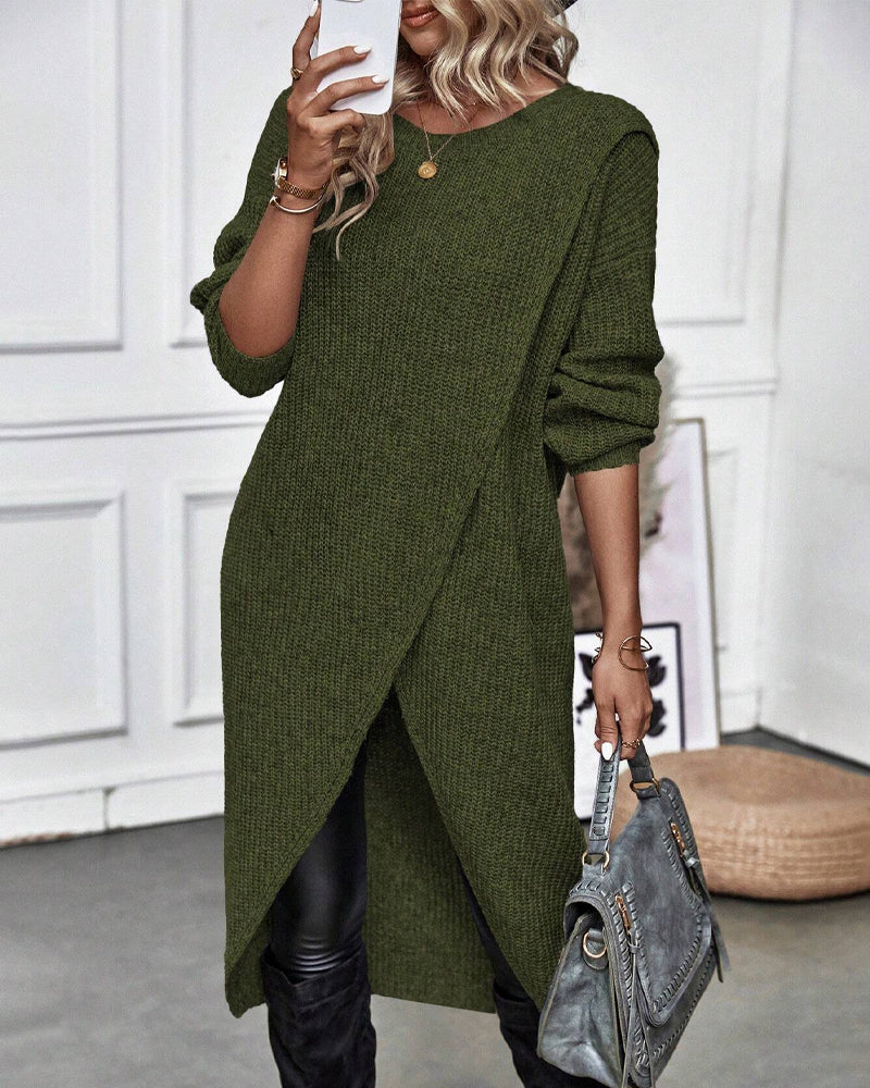 WW | Pulloverkleid mit unregelmäßigem Saum