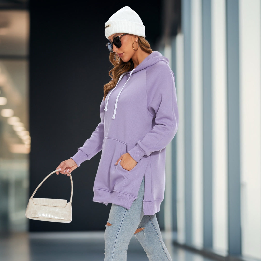 WW | Bequemes Oversize-Kleid mit Kapuze für Damen