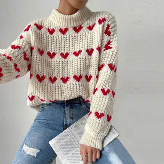 WW | Strickpulli mit Herzmotiv für Damen