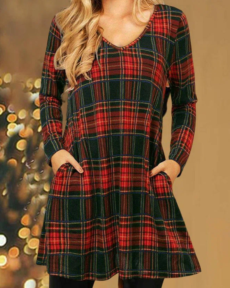 WW | Entspannte Vibes Karierte Lockere Kleid