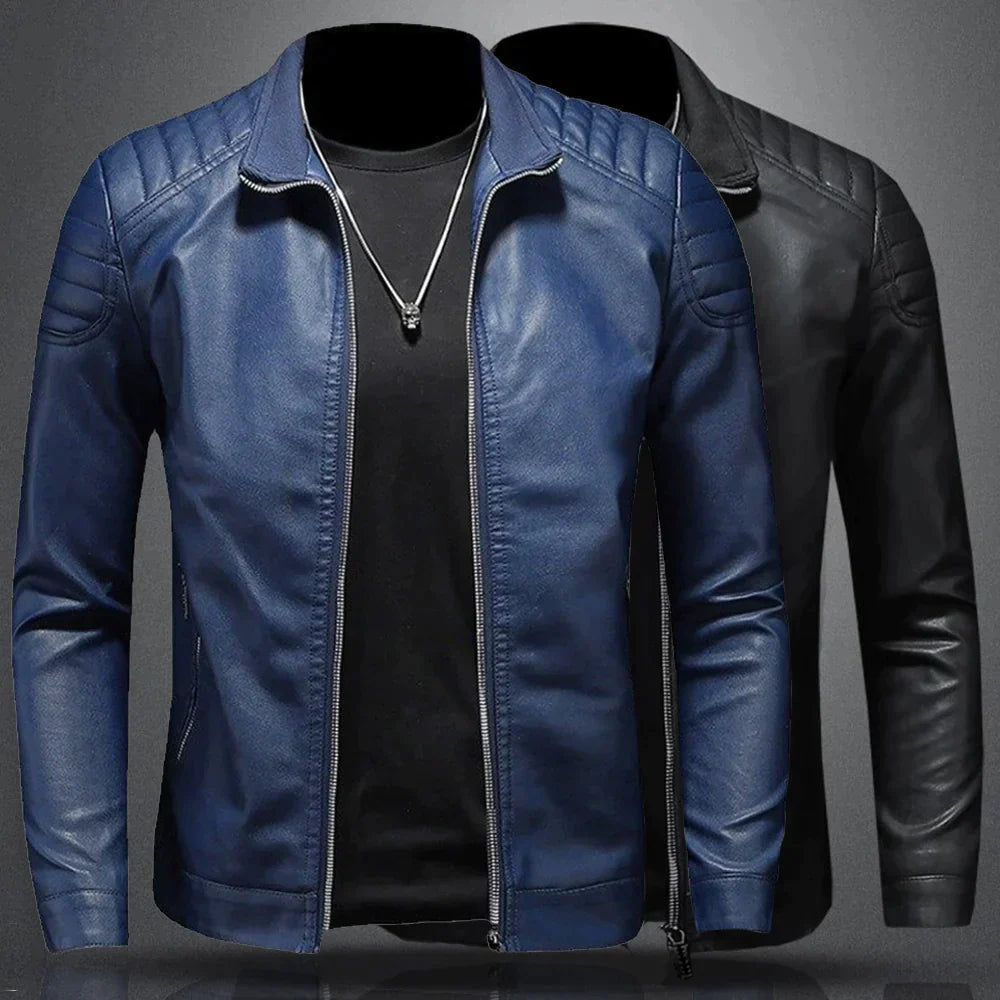 WW |  Lederjacke mit Taschen für Herren - Perfekt für den Alltag