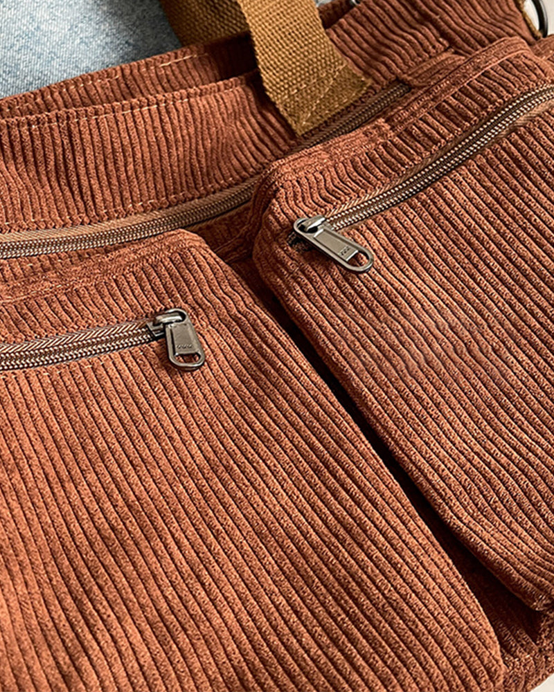 WW | Solid-colored railroad fleece shopping bag