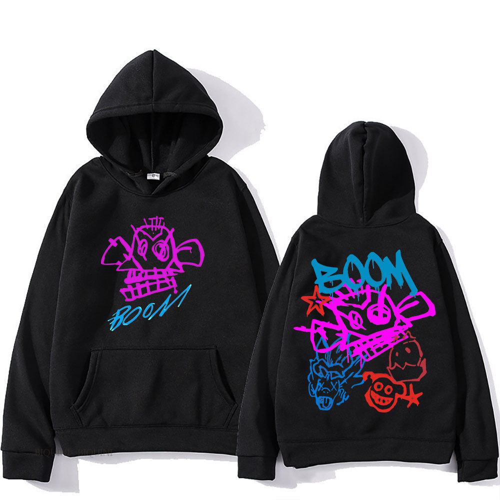 WW | Arcane Jinx Cartoon Langarm-Hoodie