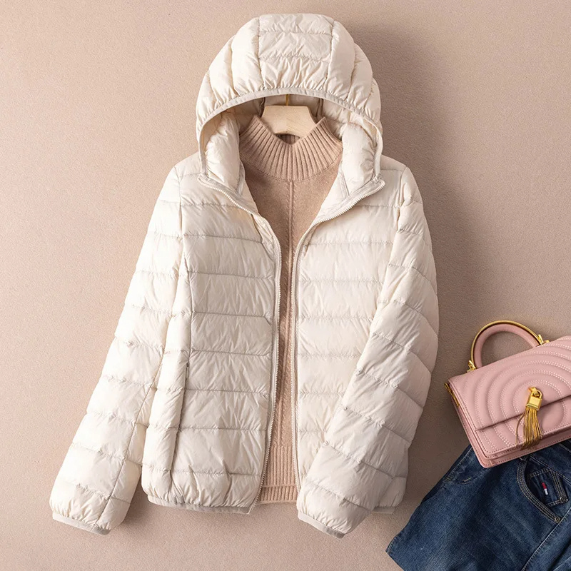 WW | Steppjacke Leicht mit Kapuze Warm Gefüttert Lässige Passform