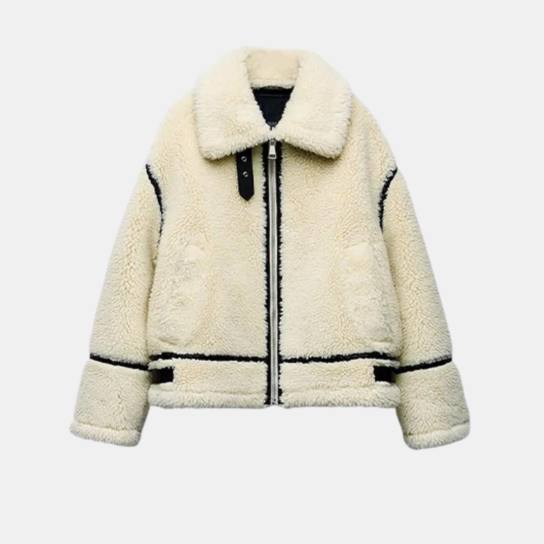 WW | Lammfell-Pullover mit Reißverschluss