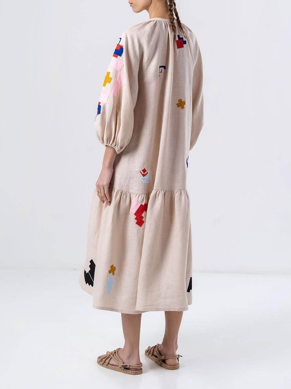 Unique, ethnically printed, lightweight maxi dress