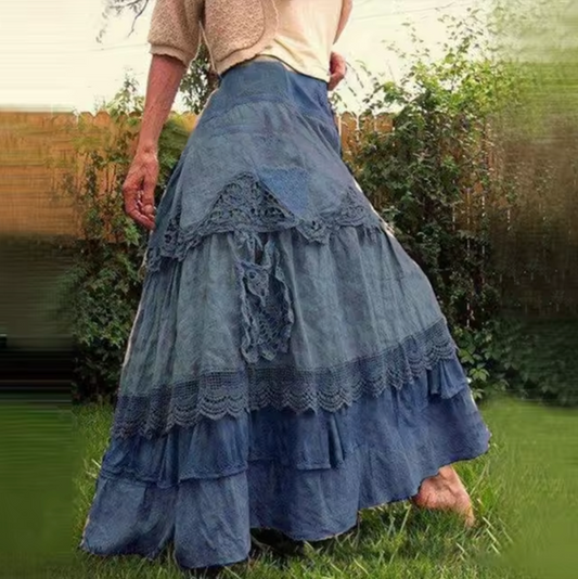 WW | Long Layered Boho Skirt